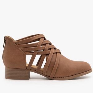 CityClassified Crisscross Ankle Heel Bootie